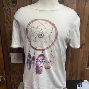 Native American Dreamcatcher Graphic T-Shirt Cream L